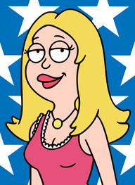 This image is a tribute to my other NMU buddy, Bobbi. She looks like this character (Francine from American Dad). Rock it, Bobbi. :-)