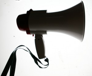 megaphone shout out