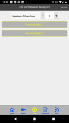 hr certification mobile app screenshot